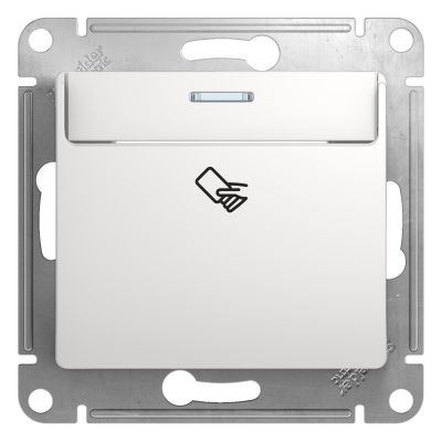Выключатель карточный SE Glossa Белый, GSL000169