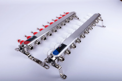 Коллекторная группа из нержавеющей стали FDV 1", 10х3/4"ЕК с расходомерами S1101A-1/10
