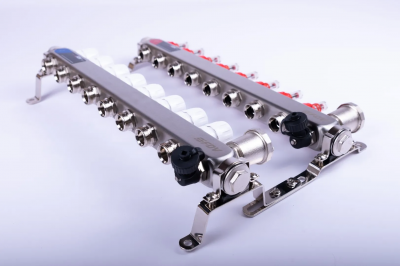 Коллекторная группа из нержавеющей стали FDV 1", 8х3/4"ЕК с расходомерами S1103C-2/8
