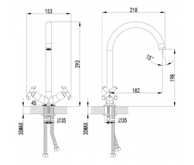 Смеситель для кухни Lemark Practica LM7504C