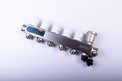 Коллекторная группа из нержавеющей стали FDV 1", 5х3/4"ЕК с расходомерами S1103C-2/5