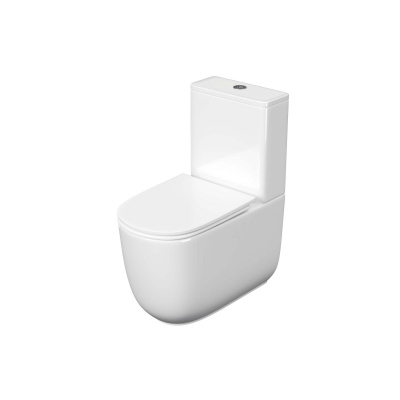 Унитаз-компакт напольный Aquatek Optima Plus AQ4452-00 безободковый, с сиденьем микролифт